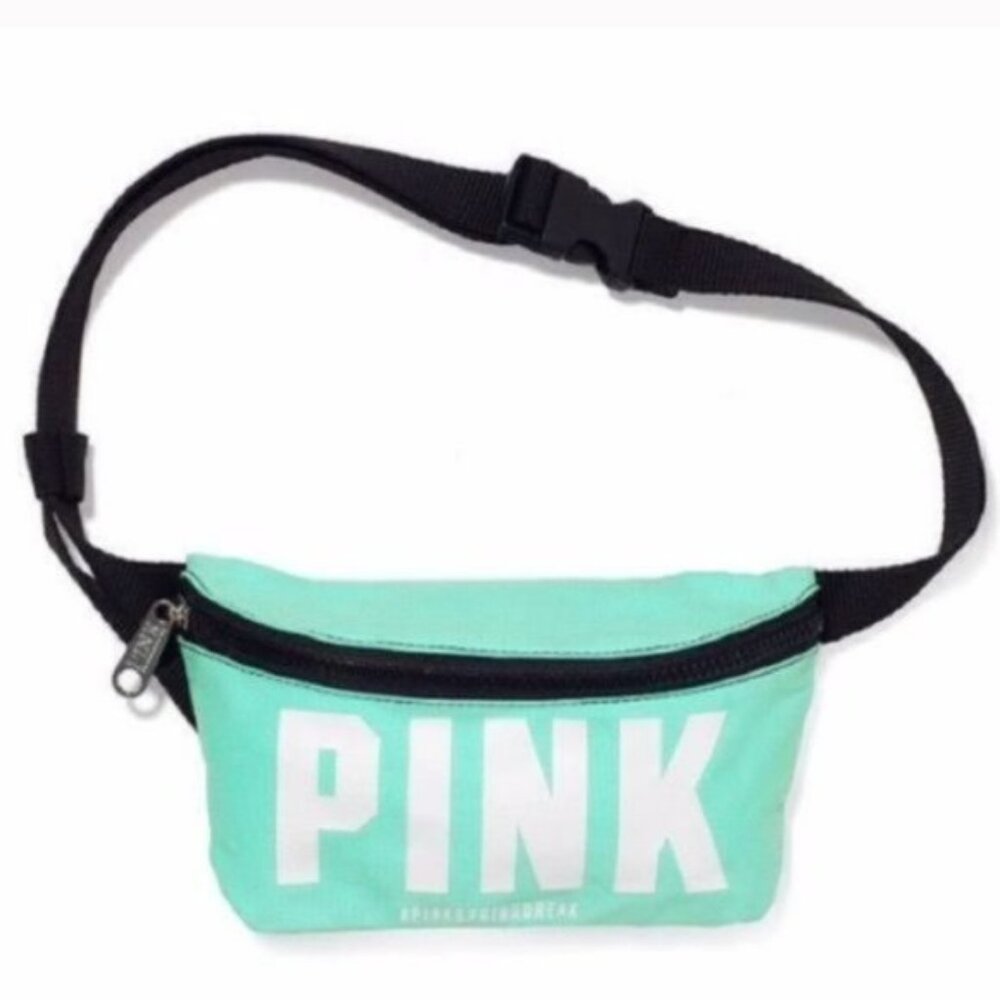FLAWED Victoria’s Secret PINK | Mint Aqua Spring Break Belt Bag Fanny Pack